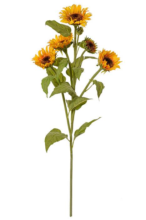 40" Silk Sunflower Stem Yellow