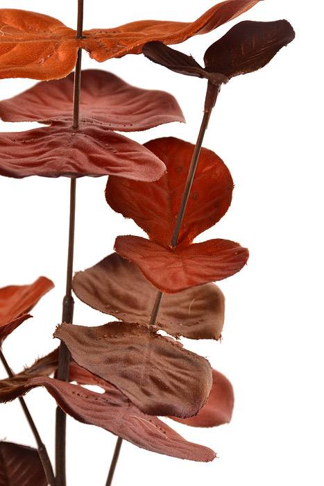 35" Eucalyptus Leaf Spray Green/Orange/Brown