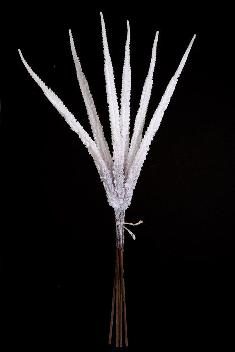 22.5" Artificial Foxtail Grass Bundle White