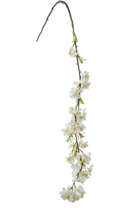 45" Silk Cherry Blossom Spray Cream