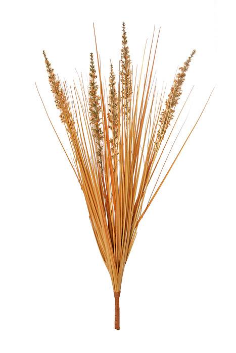 28" Plastic Millet Grass Bush Mustard