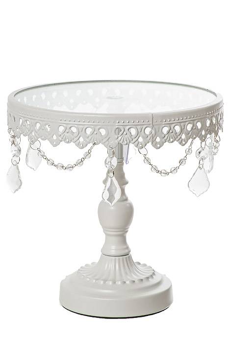 7" /9" /10.5" H Round Cake Stand W/crystal White