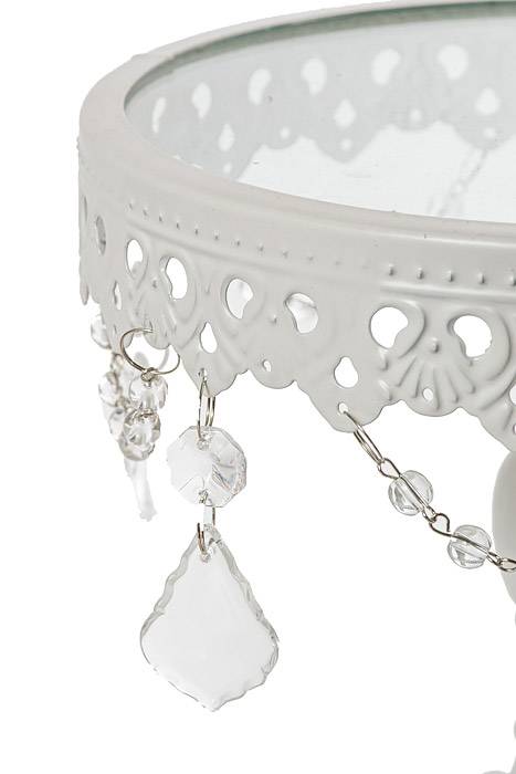7" /9" /10.5" H Round Cake Stand W/crystal White