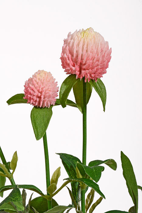 25.5" Artificial Globe Thistle Spray Pink