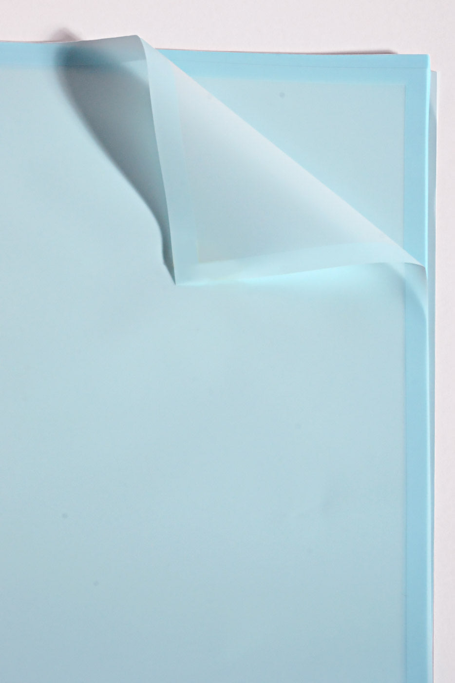 22.5" Flower Wrapping Paper W/Edge Light Blue Pkg/20