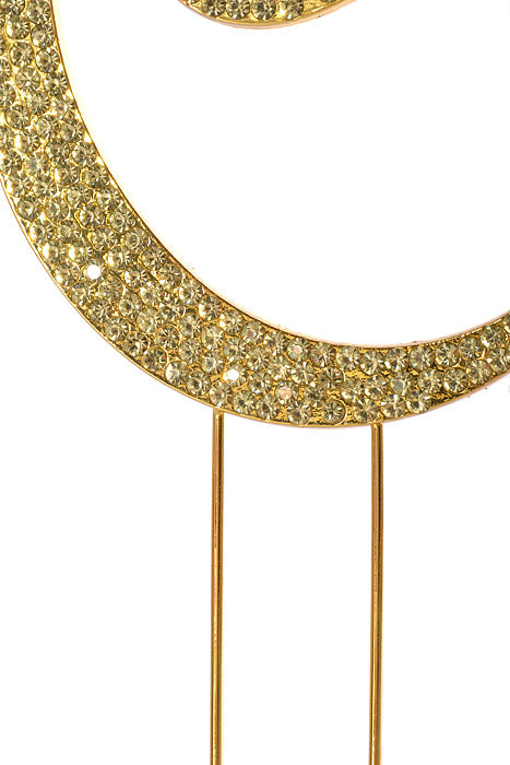 4.75" Rhinestone Monogram Letter "C" Gold