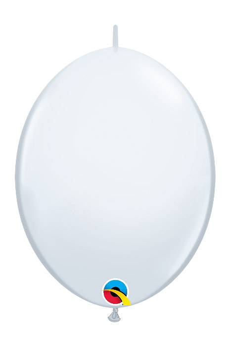 12" Qualatex Quick Link Balloons White