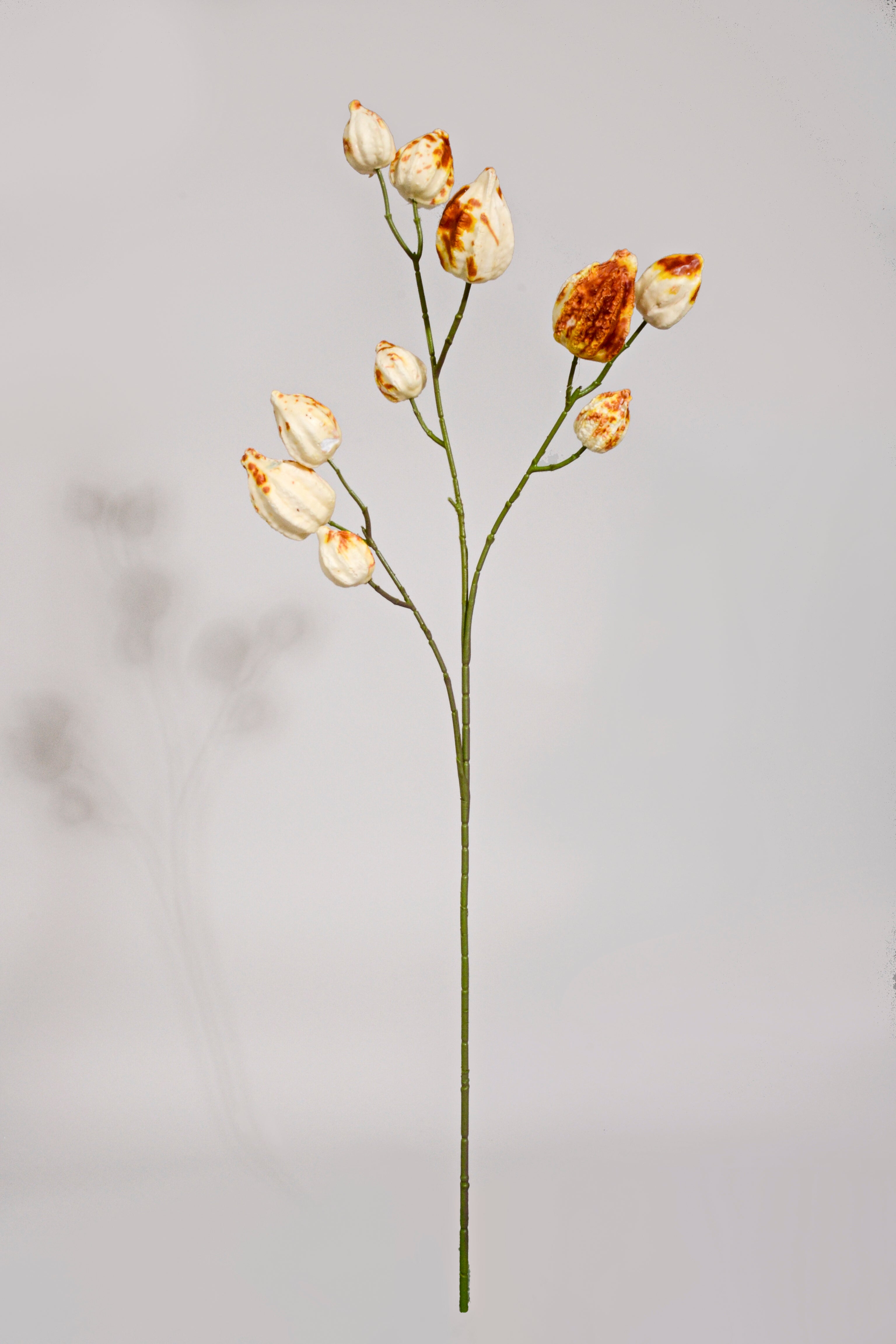 31.5" Artificial Japanese Lantern Spray Ivory/Brown