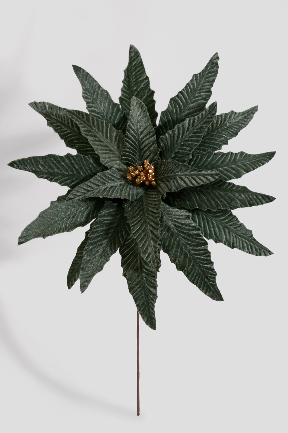 23.5" Velvet Poinsettia Stem Green