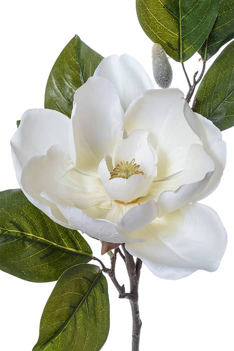 28" Silk Magnolia Spray White