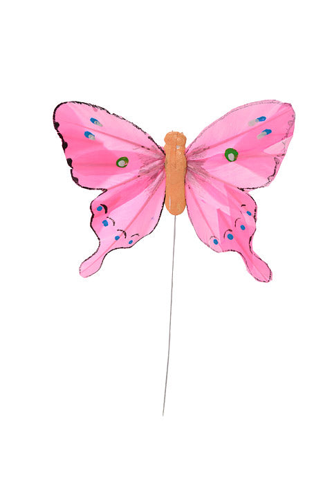 5" Butterfly Pink Pkg/12