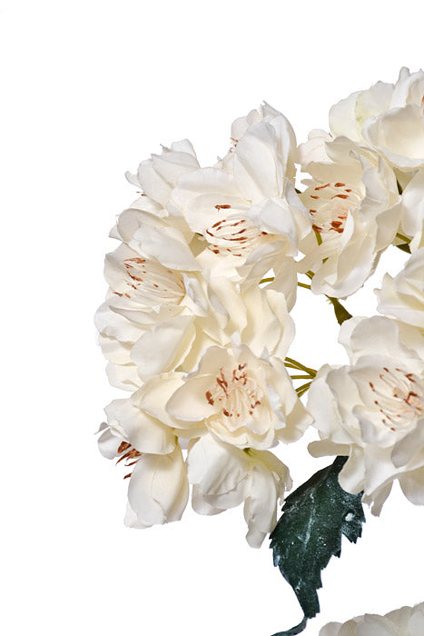 33.5" Silk Cherry Blossom Spray White