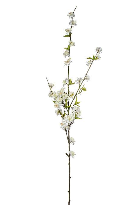 47" Silk Cherry Blossom Spray White