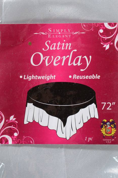 72" X 72" Satin Overlay Silver