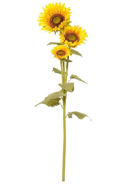 55" Silk Sunflower Stem Yellow