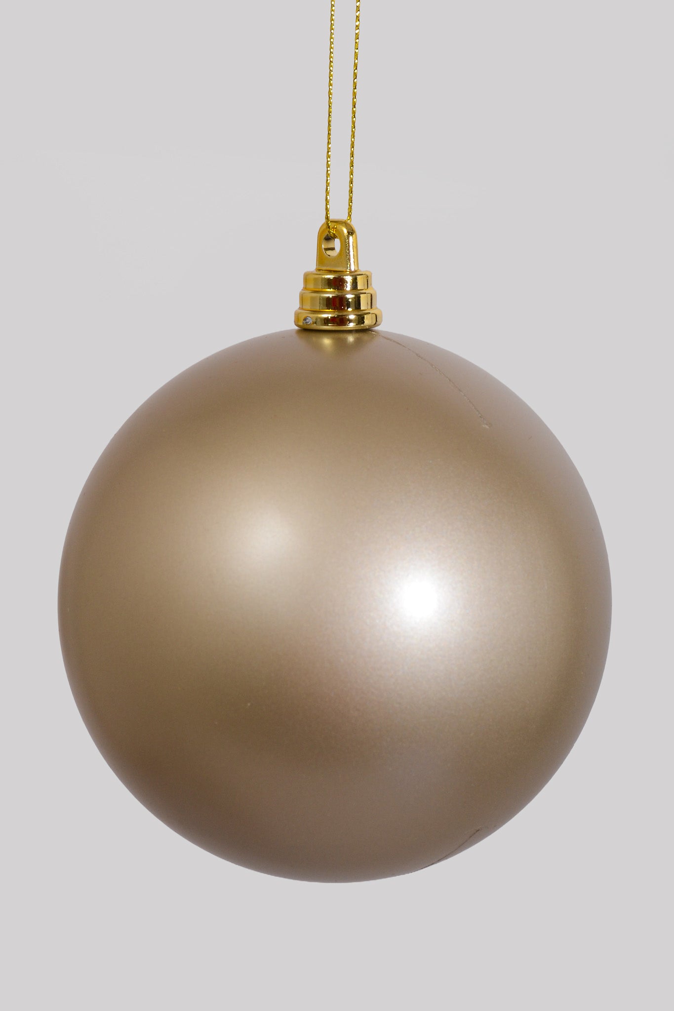 100MM Ornament Ball Bx/6 Matte Champagne