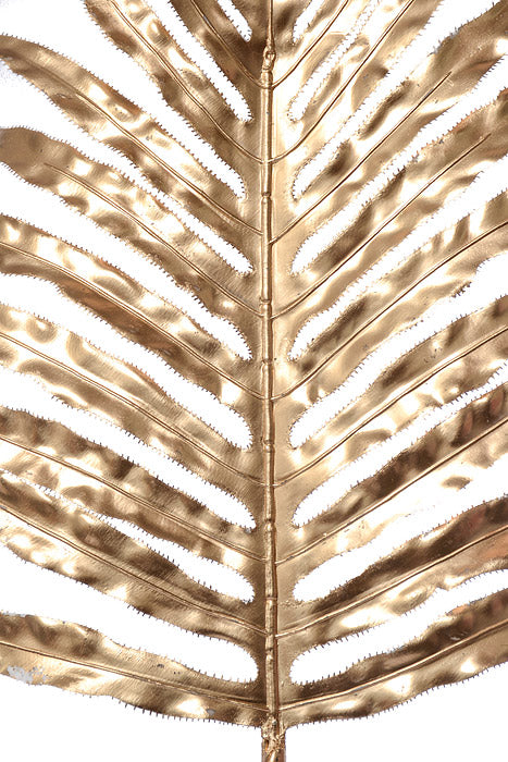 36" Metallic Selloum Leaf Stem Gold
