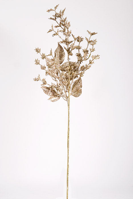 27.5" Glitter Berry with Sequin Spray Champagne