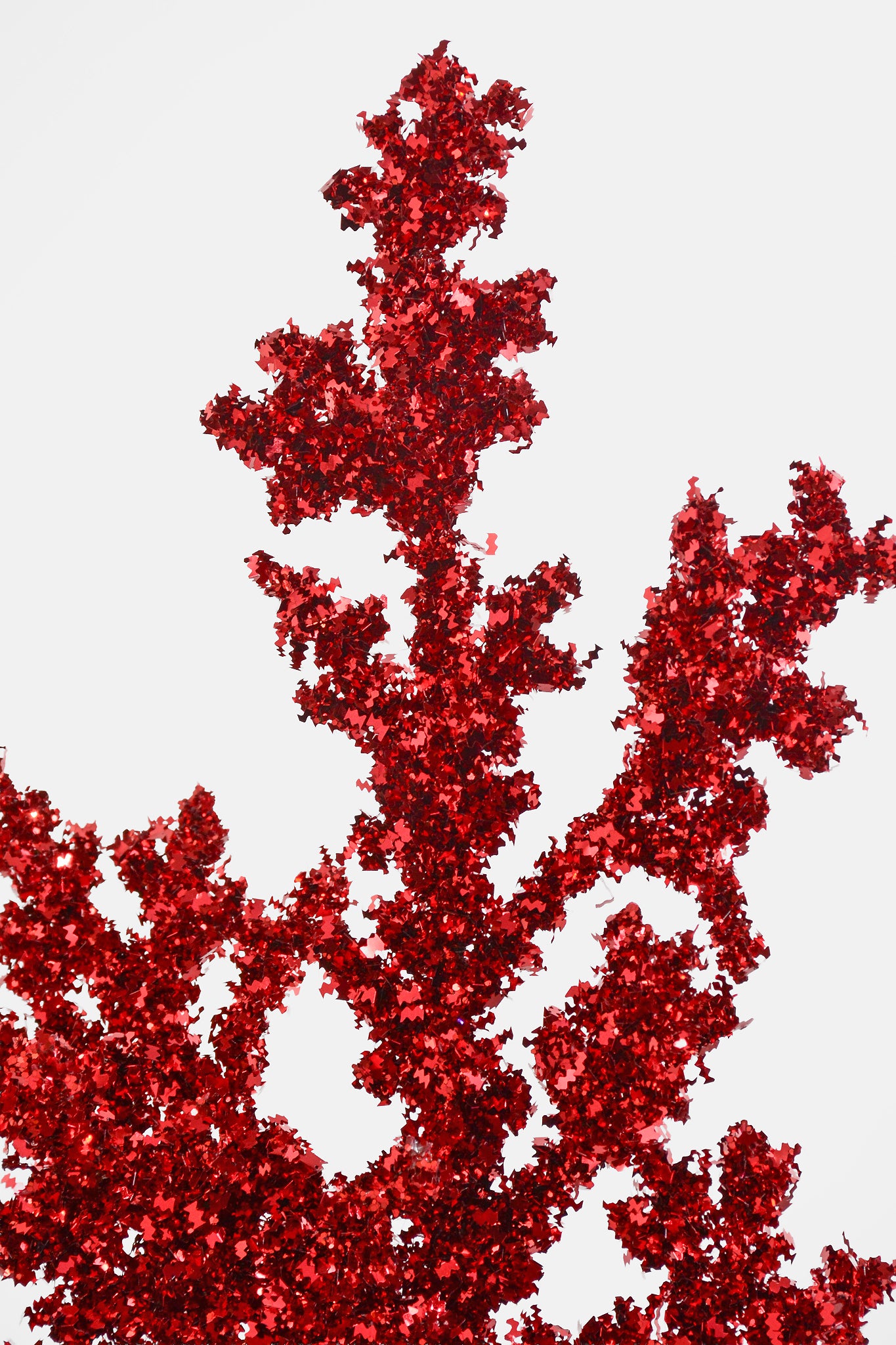 29" Glitter Tinsel Spray Red
