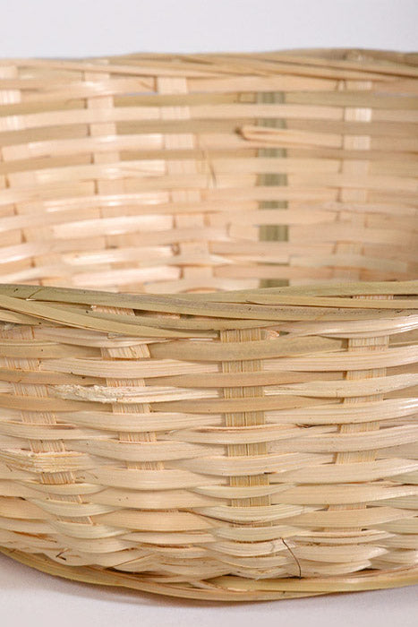 11" Round Bamboo Bun Basket Natural Pkg/6