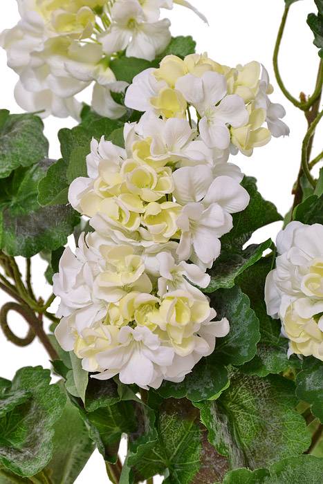 22" Silk Begonia Pendant White