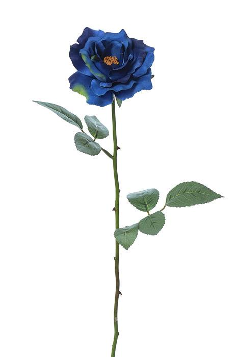 22.5" Silk Medium Rose Spray Blue