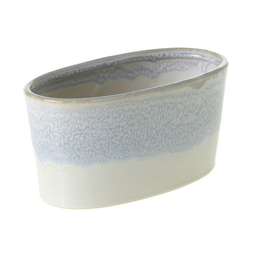 8.5" X 4.25" X 4.25" Hannover Boat (Light Blue/Cream)