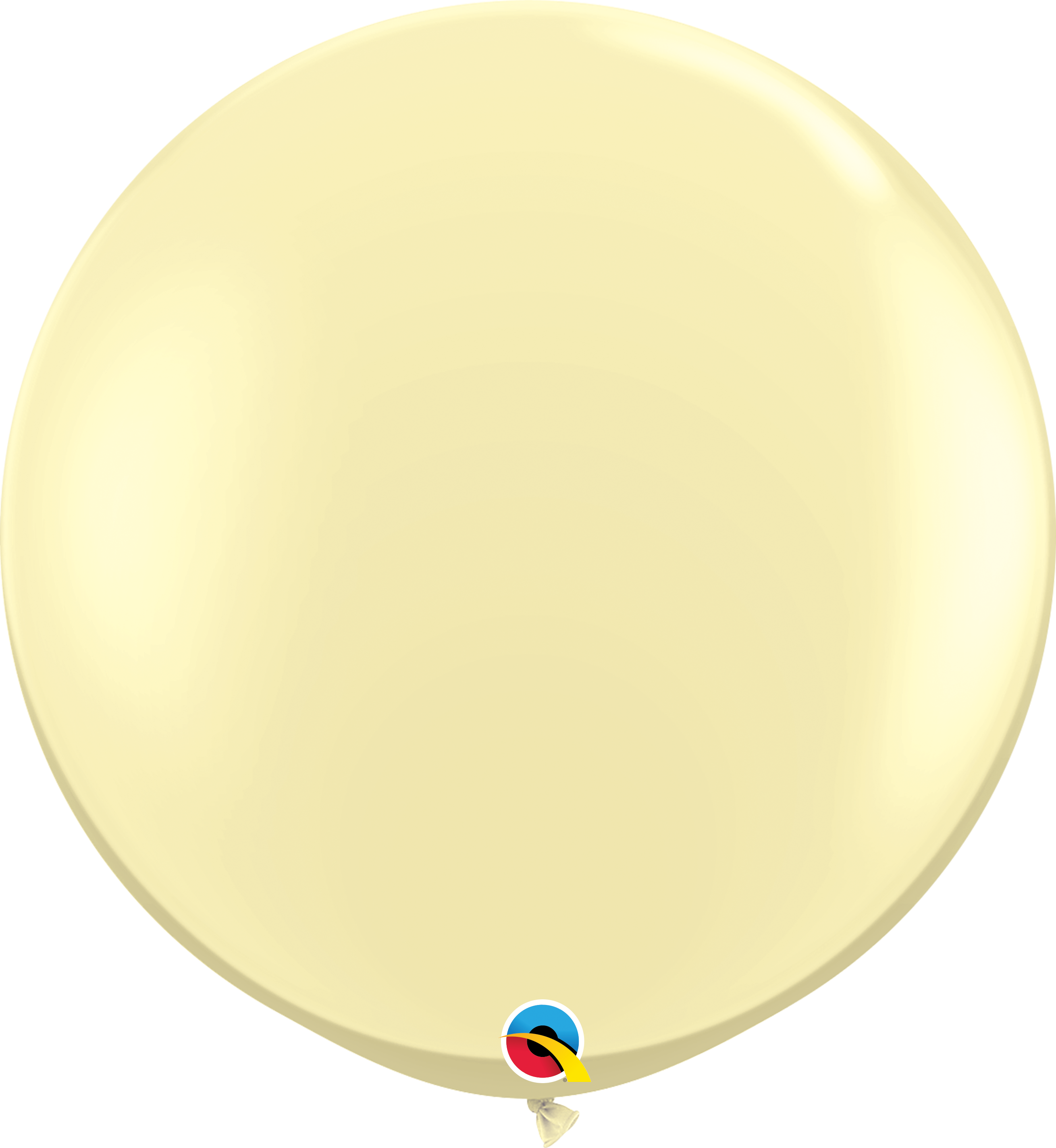 3Ft Plain Latex Balloon (Ivory Silk) Pkg/2