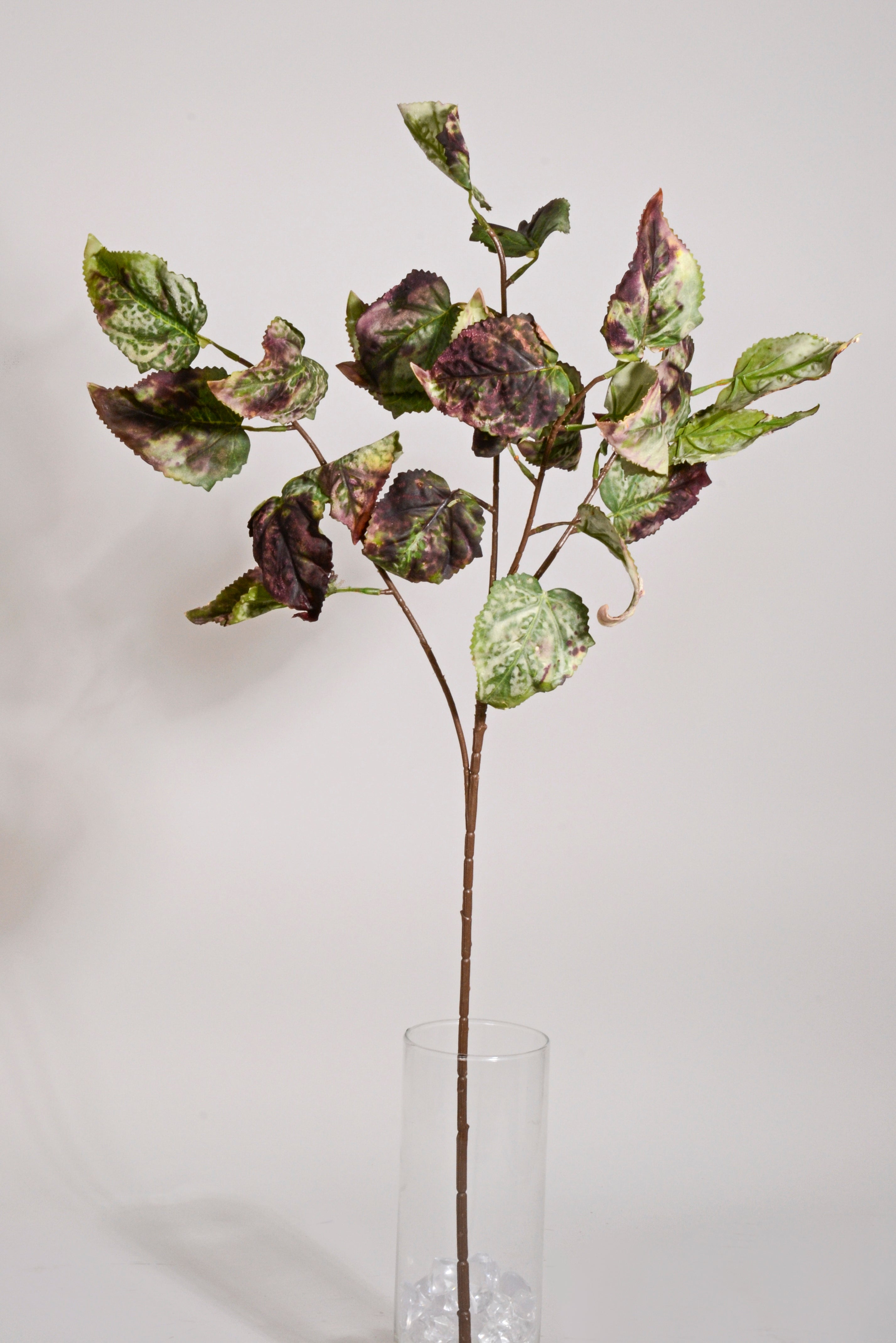 31.5" Artificial Poplar Leaf Spray Green/Brown