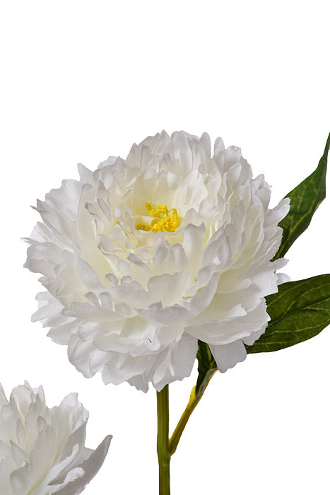 29.5" Silk Peony Spray White