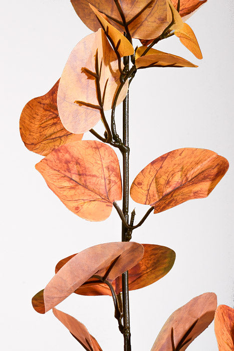 39" Silk Eucalyptus Spray Golden Yellow