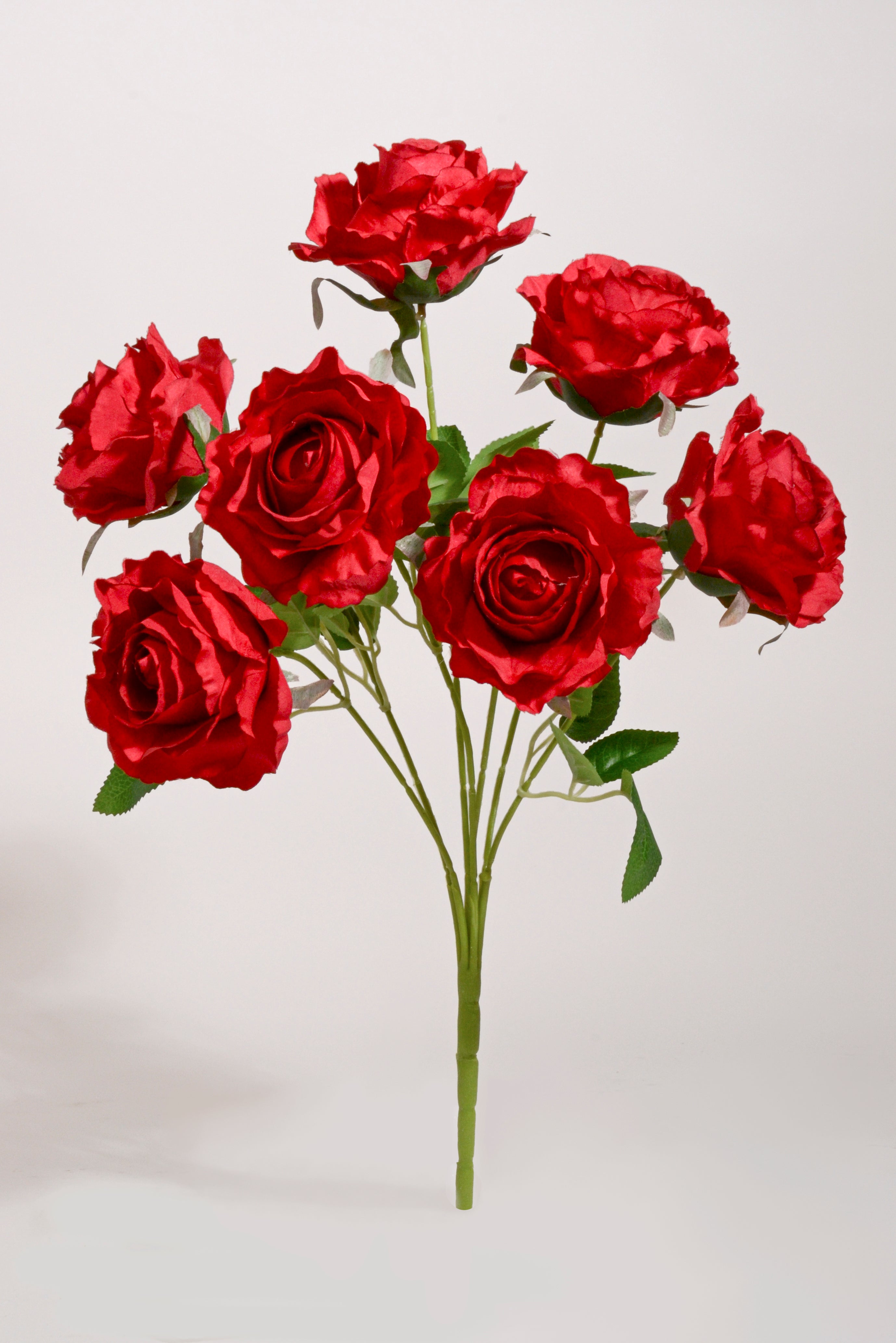 19" Silk Rose Bush Red
