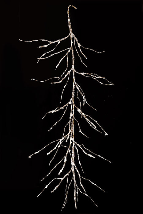 48" Snow Covered Frosted Birch Garland Natural Frosted