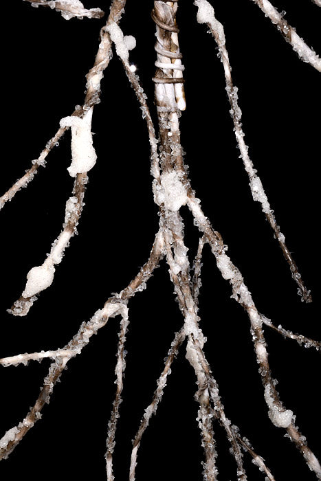 48" Snow Covered Frosted Birch Garland Natural Frosted