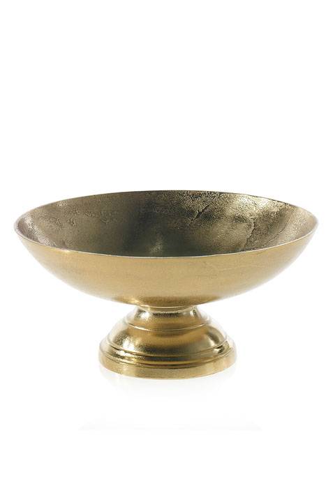 16" X 7.75" Metal Oscar Bowl Gold
