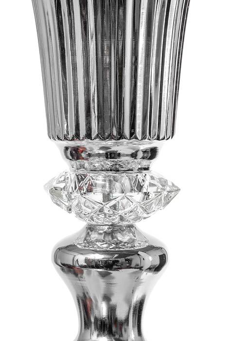 22" Metal Candle Holder/bouquet Stand Silver