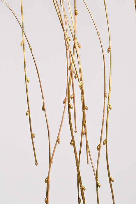 67" Metallic Willow Hanging Spray Gold