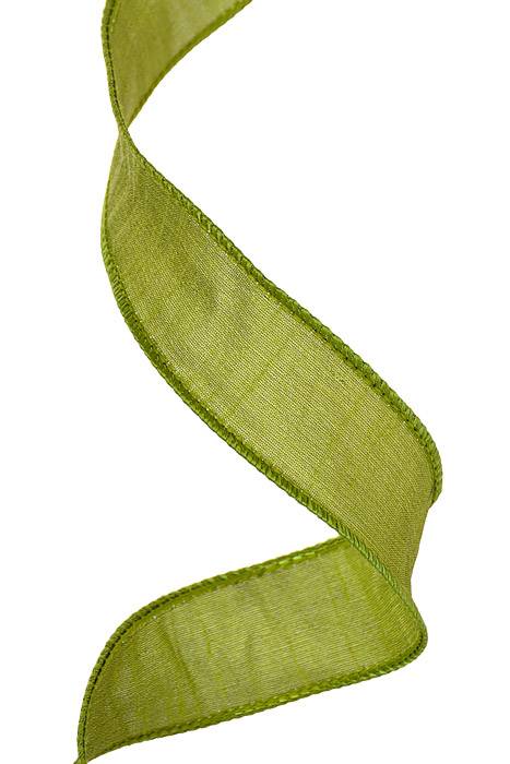 1.5" X 25 Yds Wired Anisha Ribbon Lemon Grass
