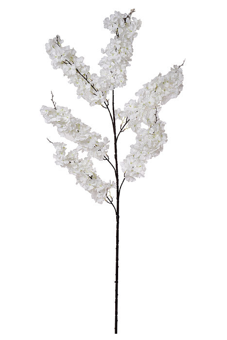 67.75" Silk Cherry Blossom Spray White