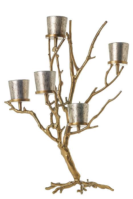 23.75"x 13"x 32" Wildwood Tree Gold