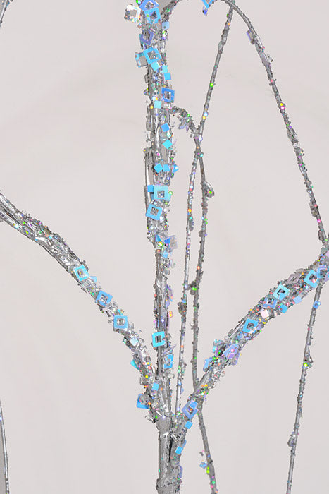 52" Beaded Hanging Spray Silver/Iridescent