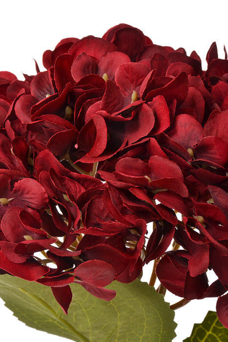 32.5" Silk Hydrangea Spray Red