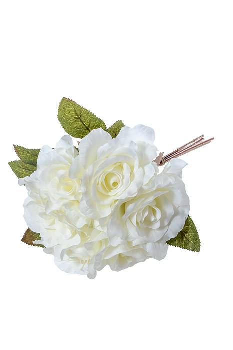 13" Rose Bouquet Cream