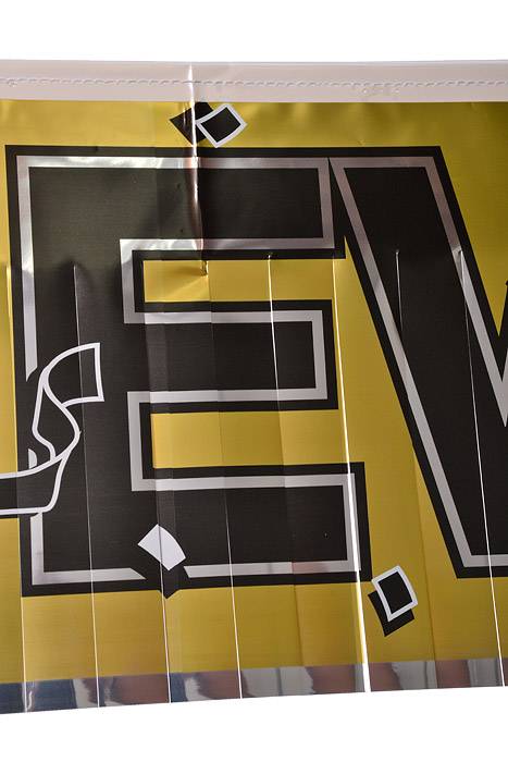 5Ft Metallic Happy New Year Fringe Banner Gold