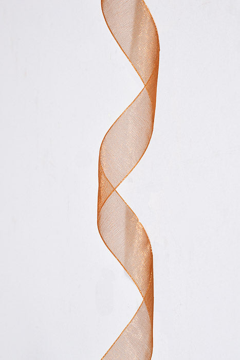7/8" X 100Yds Organza Ribbon Mocha