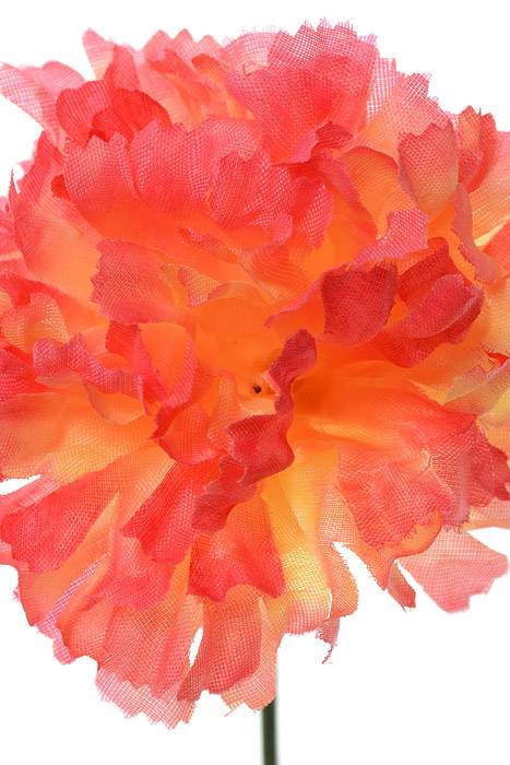 7" Silk Carnation Pick Orange Pkg/100