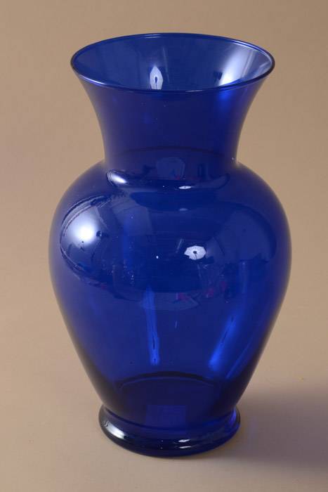 10.5" X 5" Classic Glass Urn Cobalt