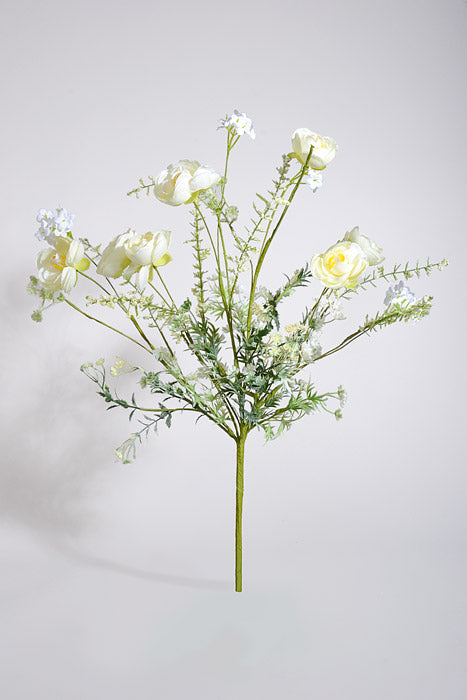 21.5" Silk Ranunculus Mixed Cream