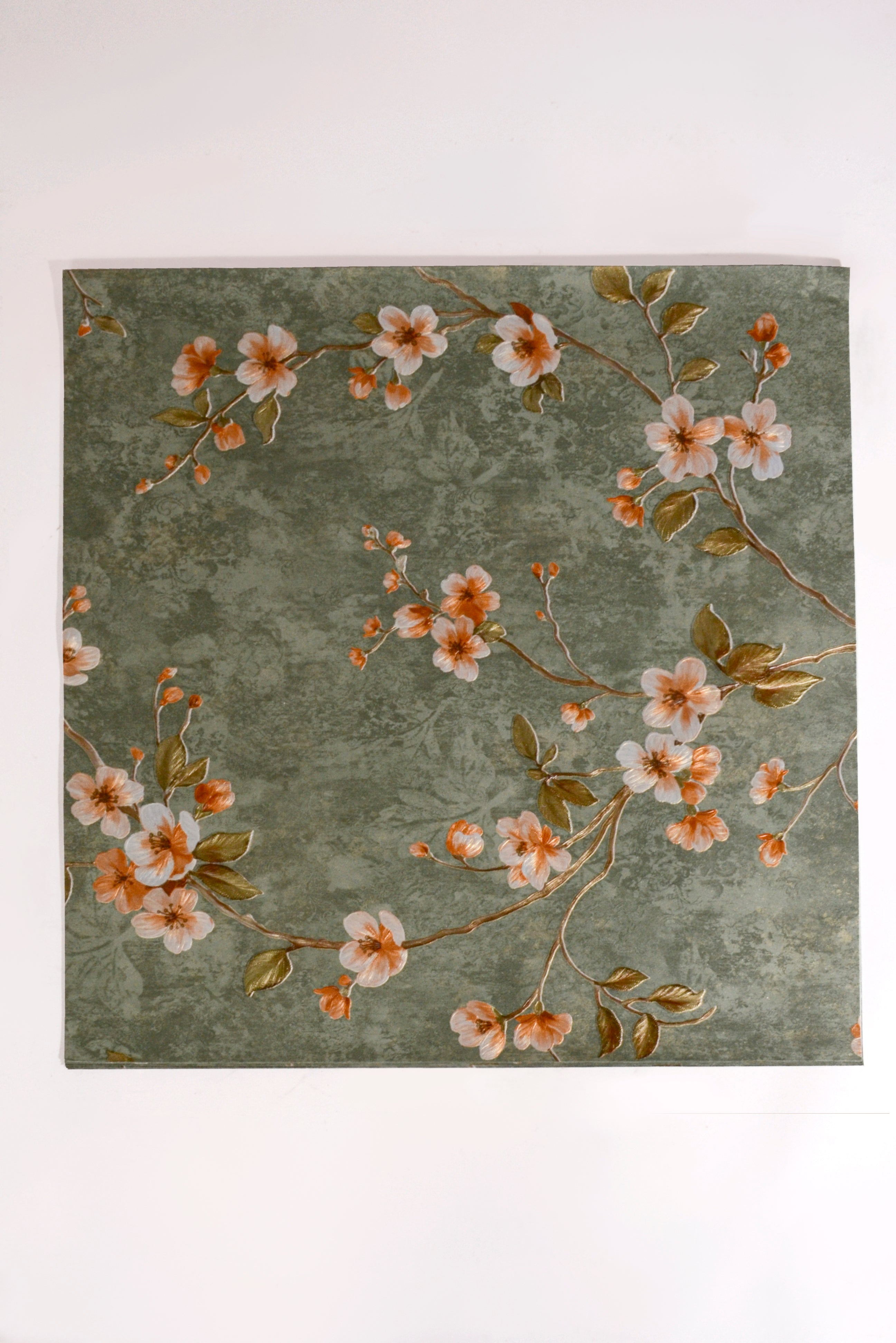 21" x 21" Flower Packaging Paper Green Pkg/10