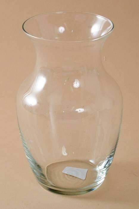 8" Rose Glass Vase Crystal Clear